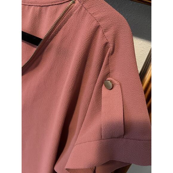 Tovia Blouse Size Medium Mauve/blush Color Lightweight Flowy - Picture 4 of 5